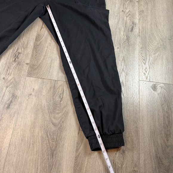 A New Day Pants Womens Medium Black Twill Jogger Elastic Waist Cuffed Casual - Picture 5 of 8